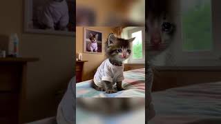 A kitten cries sadly remembering its master shortvideo cat funnucats funnuanimals babycat [upl. by Malonis]