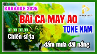 BÀI CA MAY ÁO Karaoke Cha Cha TONE NAM Nhạc Sống 2025  Karaoke Tình Quê [upl. by Lodmilla]