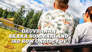 Gruvbanan Skara Sommarland  3RD Row Onride POV [upl. by Olleina]