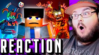 quotDisconnectedquot Full Movie  FNAF SL Animated Minecraft Music Video By EnchantedMob FNAF REACTION [upl. by Enelyad]