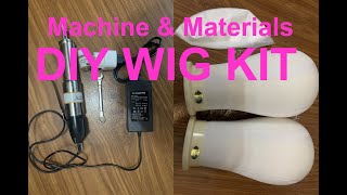 DIY wigs kit  wig kit with hair  Made wigs at home  own MINI wigs production line  pu skin wig [upl. by Yerffoej]