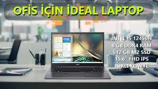 Acer Aspire 5 A51557566W NXKN4EY003  İ5 12450H8 GB DDR4 RAM512 GB SSD  İNCELEME [upl. by Gaylor]