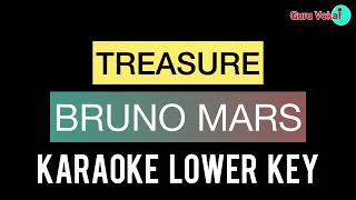 Bruno Mars  Treasure Karaoke Lower Key [upl. by Colburn]