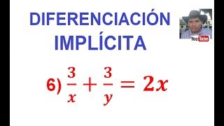 6 Diferenciación Implícita DerivaciónDerivada del Producto con exponente negativo [upl. by Ahsilat]