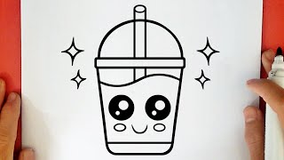 COMMENT DESSINER UN VERRE DE BOISSON KAWAII [upl. by Augustine]