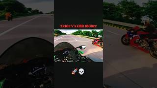 Kawasaki zx10r vs Honda CBR1000rr drag race 🚀 zx10r vs CBR1000rr [upl. by Suki]