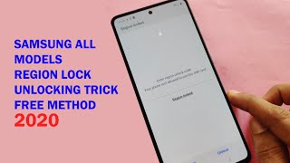 How To Unlock Region Lock Samsung All Models Free Method 2020 [upl. by Ynahirb393]