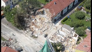 Haus in Memmingen explodiert Luftaufnahmen zeigen das Ausmaß [upl. by Roobbie489]