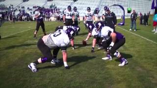 Northwestern Wildcats 3on3 zone blocking drill Offensive line [upl. by Rosmarin453]