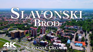 SLAVONSKI BROD 🇭🇷 4K Drone Aerial  Slavonia Posavina Croatia Hrvatska [upl. by Novyart]