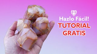 Cómo hacer GEMAS DE JABÓN de GLICERINA💎 [upl. by Annuhsal]