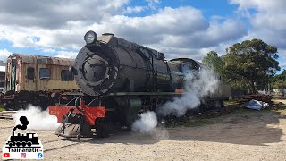 S549 in steam  Bassendean Railway Museum  Trainanatic [upl. by Norrv195]