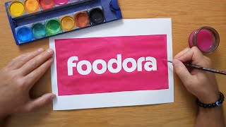 How to draw a foodora logo [upl. by Burack742]