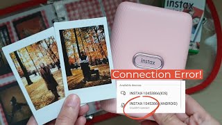 Instax Mini Link how i print photo tips  printer cannot connect how to fix [upl. by Zildjian]