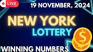 New York Midday Lottery Results For  19 Nov 2024  Numbers  Win 4  Take 5  NY Lotto  Powerball [upl. by Greenlee]