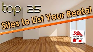 Top 25 Sites to Advertise Rental Property  American Landlord [upl. by Yrffej]