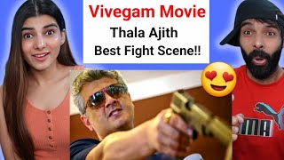 Vivagam Movie Thala Ajith Best Fight Scene  Indian Reaction [upl. by Oneg]