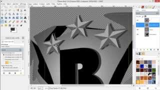 Gimp 2  creer un logo 3d simple avec seulement gimp [upl. by Monty489]