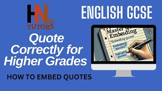 Mastering Quote Embedding Essential Tips for GCSE English Language [upl. by Osyth]