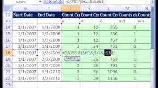 Excel Magic Trick 151 DATEDIF function between two dates [upl. by Rot617]