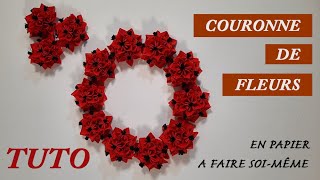 DIY  Comment faire une couronne de fleurs en papier  origami  DIY how to make paper flower crown [upl. by Decato]