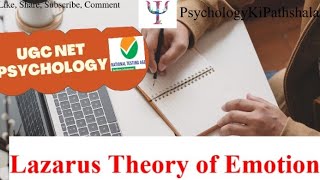 UGC NET PsychologyEmotion Lazarus Theory of Emotion PsychologykiPaathshala ugcnet psychology [upl. by Sascha]