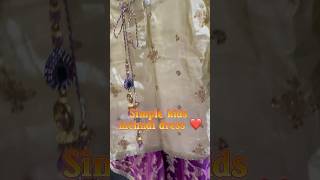 Simple kids mehndi dress girls dress shadi mehndi babygirl ytshorts [upl. by Enelak]