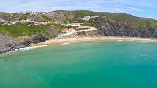 Arrifana Beach Surf aerial view  Aljezur  Algarve [upl. by Jerry]