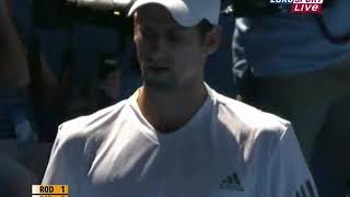 2009 Australian Open QF Roddick vs Djokovic DivX [upl. by Nnaassilem418]