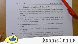 Intro zu den Aufgaben über kombinatorische Abzählverfahren  08 Blatt 1648 [upl. by Nilyad78]