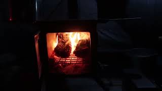 Winnerwell Nomad stove during 10 day Winter Camp [upl. by Cruce]