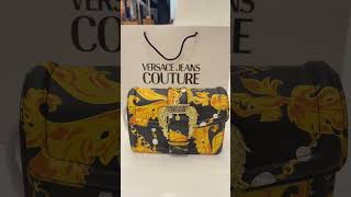 Unboxing Versace Jeans Couture baroque bag 💛🖤🥰🥹 jeddah saudiarabia versace [upl. by Eemak]