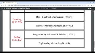 F E 2019 PATTERN INSEM EXAM TIMETABLE FOR DEC 2024 EXAM [upl. by Huskamp]