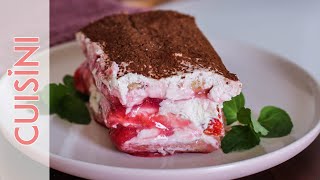 ERDBEER TIRAMISU Rezept 🍓 ohne Alkohol amp Ei einfaches schnelles Dessert mit Quark [upl. by Zarihs369]