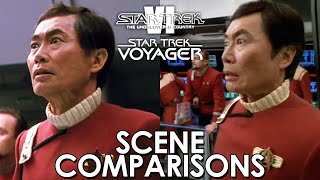 Star Trek VI 1991 and Star Trek Voyager  scene comparisons [upl. by Amend783]