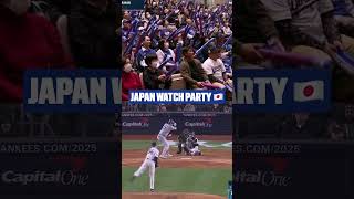 Fans in Shohei Ohtanis hometown of Oshu Japan are having a watch party for World Series Game 3 [upl. by Seleta]