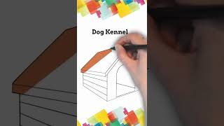 Drawing a Dog Kennel short  StepbyStep Art Tutorial  MQ Drawings mqdrawing [upl. by Yim304]