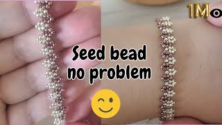 Omg 😍 Diy Beaded Bracelet ❤️ handmade seed bead bracelet tutorial beadedbracelet handmade diy [upl. by Asirehc357]