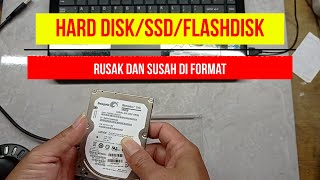 CARA MEMERIKSA DAN MEMPERBAIKI BLOK HARDDISKSSDFDISK YG RUSAK TIDAK BISA DI FORMAT  SERVICE23 [upl. by Maurilla]