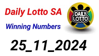 Daily Lotto SA Prediction 25112024 [upl. by Claudio]