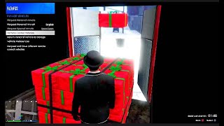 GTA 5 ONLINE GOT STUCK IN SANTAS TRUCK RARE [upl. by Navoj]