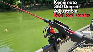 No Drill No Holes  360 Adjustable Boat Rod Holder by Kemimoto [upl. by Lincoln]