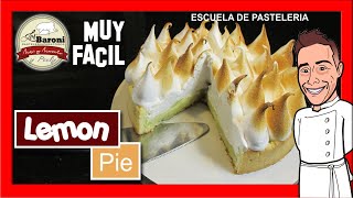 TARTA DE LIMÓN 🥧🍋  PAY DE LIMÓN  🔺 LOS BARONI  LEMON PIE cursos de pastelería online [upl. by Onimod]