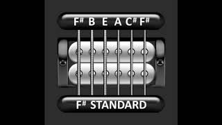 Perfect Guitar Tuner F Standard  F B E A C F  Full Step Up [upl. by Crawford]