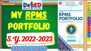 RPMS PORTFOLIO 2023 TEMPLATE with Free Soft Copy KRA Objectives MOVs Annotations [upl. by Nonnahc937]