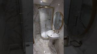 Bathroom Renovation 😍 calacattagold marble granite homeimprovement uk [upl. by Adniuqal31]