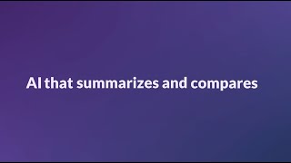Intelligize AI™  AI that Summarizes amp Compares [upl. by Eidoj]