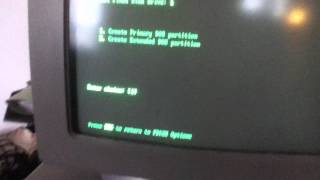 Installing MS DOS  FDISK command [upl. by Hermia]