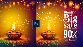 Incredible Unknown Facts About Diwali Festival Display Advertising Photoshop  Hindiहिंदी [upl. by Lura]