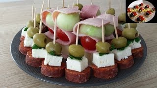 1 Brochettes apéritives Rapide et facile  APERITIF DINATOIRE  LA BOITE A RECETTES [upl. by Alburga]